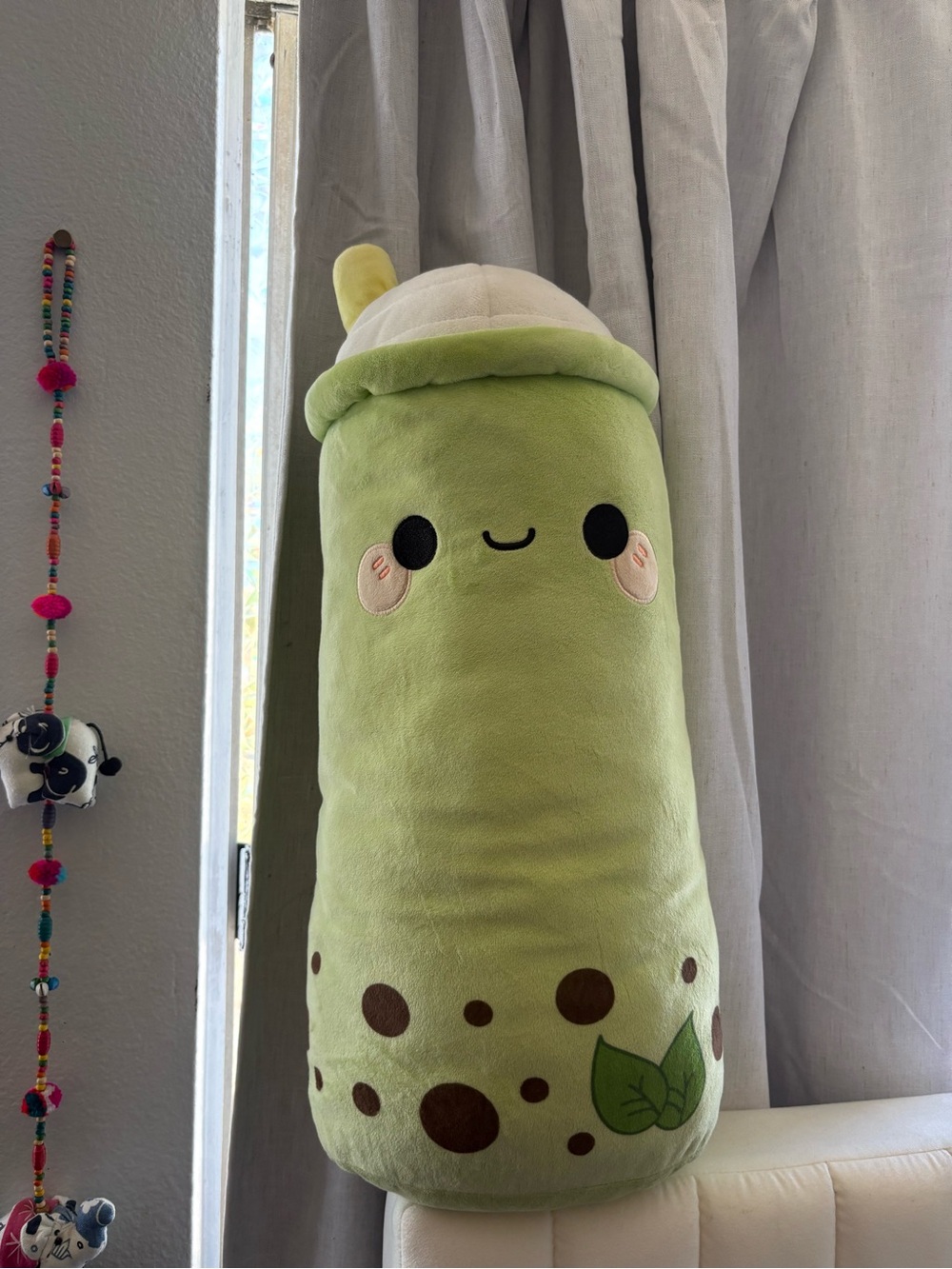 Plush Green Bubble Tea Kids Pillow Toy